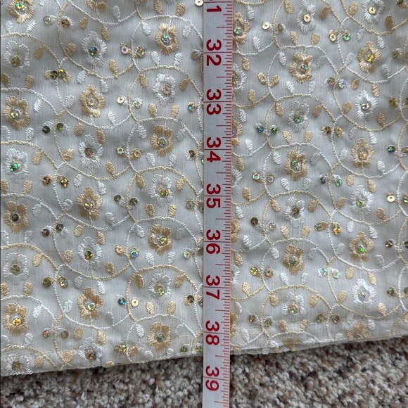 Embroidered 3 piece punjabi dress Set with salwar kurta and dupatta - Picture 10 of 13